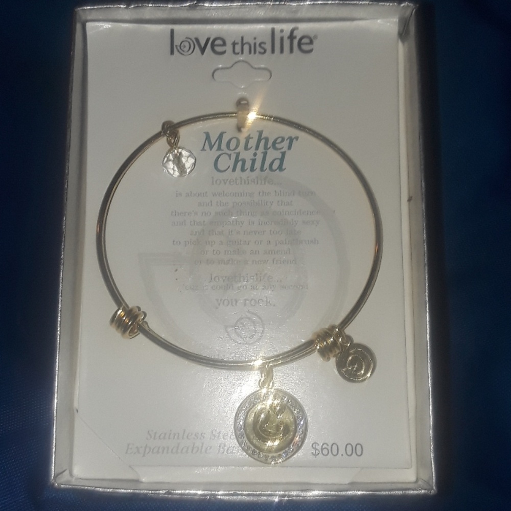 ** Love this Life Mother & Child Expandable Bangle